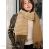 Cross-border scarf wholesale e-commerce live streaming supply chain supply 25 double-sided series of core yarn satin dyed double-sided Specification image